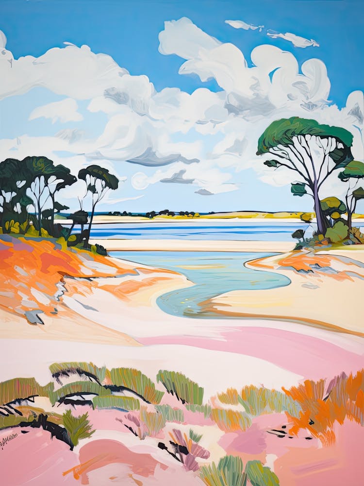 Holkham Bay Beach, Norfolk, Matisse And Rousseau Style 1