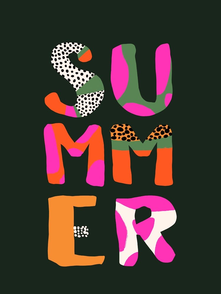 Lustiges Sommer-Schriftbild