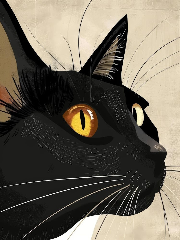 Black Cat With Yellow Eyes 9