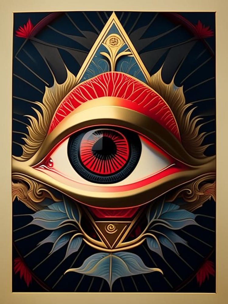 Third Eye Symbol 3, Japanese Ukiyo E Style