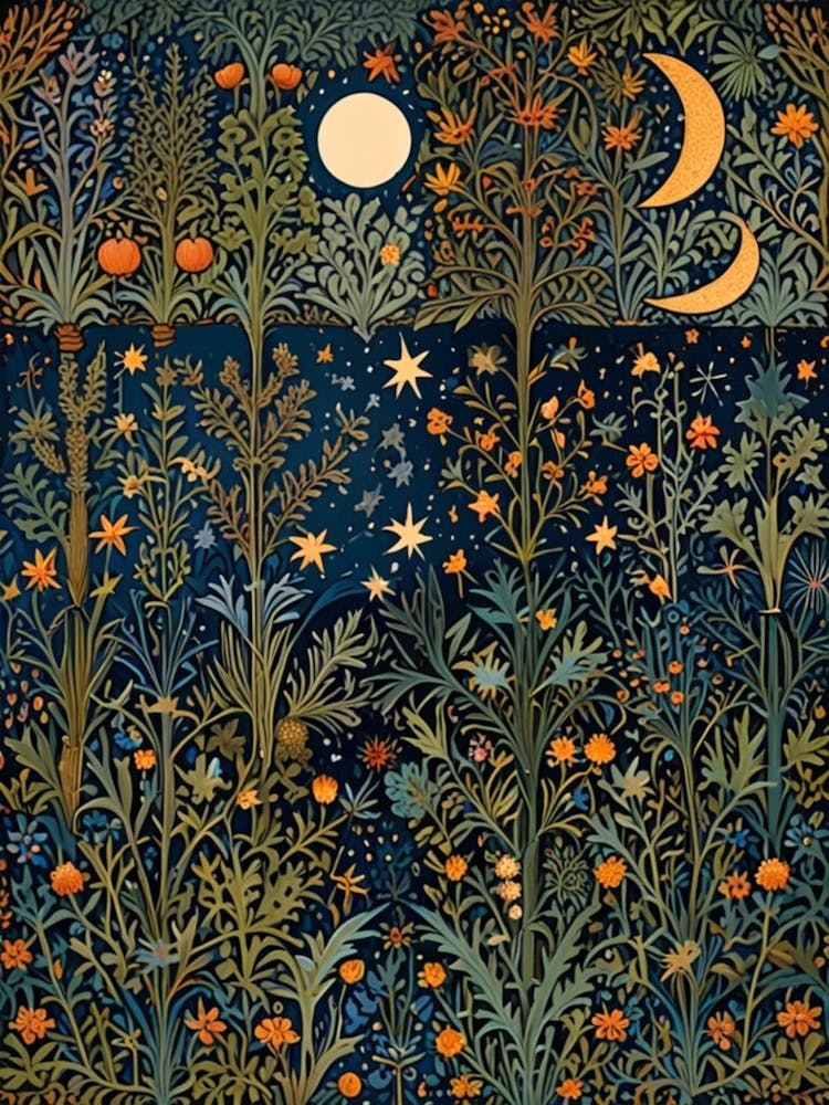 William Morris Clair de Lune Dans Le Jardin 12
