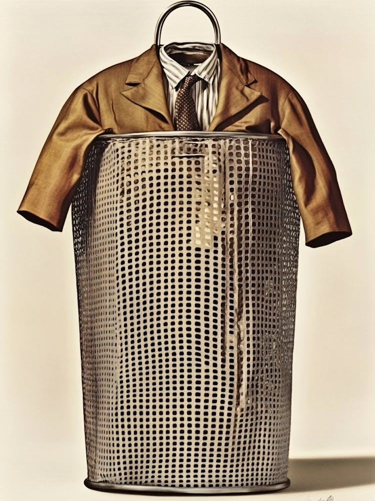 Suit In A Laundry Basket