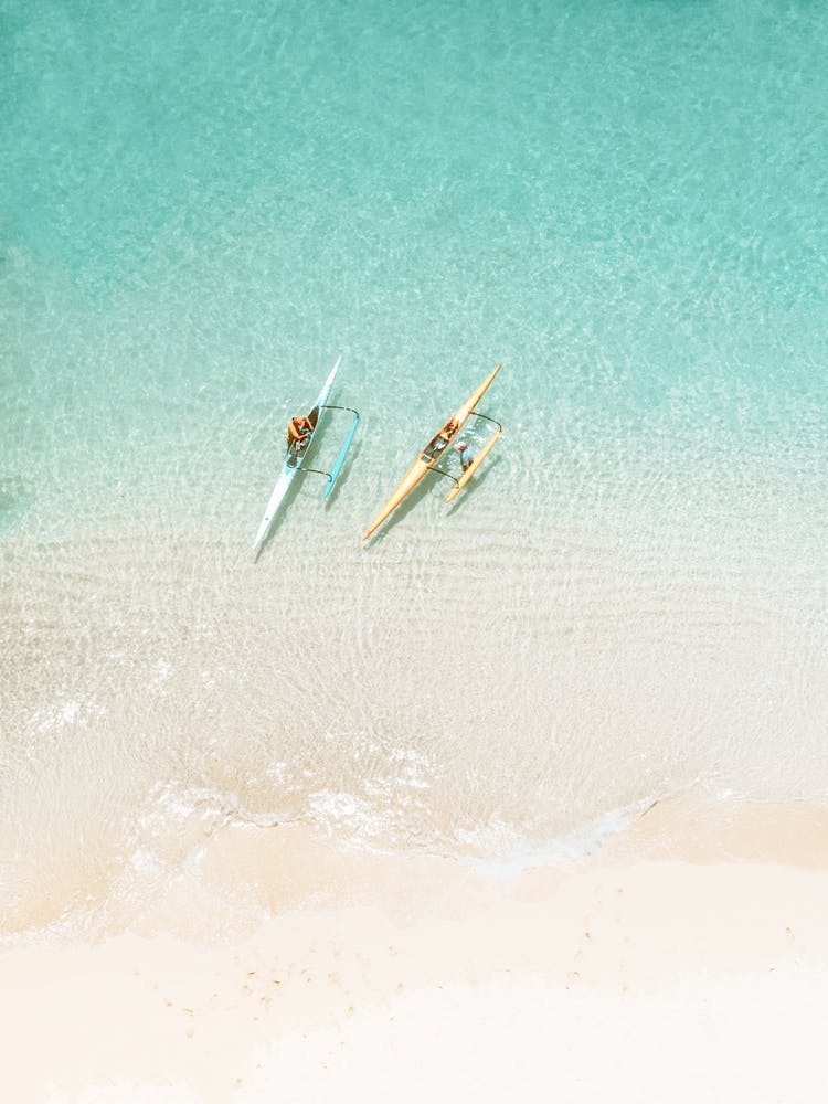 Aerial Beach Photograph - Clear Tropical Water - Nautical Island Photo - Wanderlust Travel Photography
