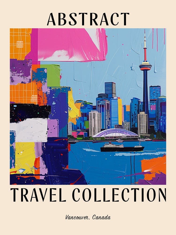 Abstract Travel Collection Poster Vancouver Canada 3
