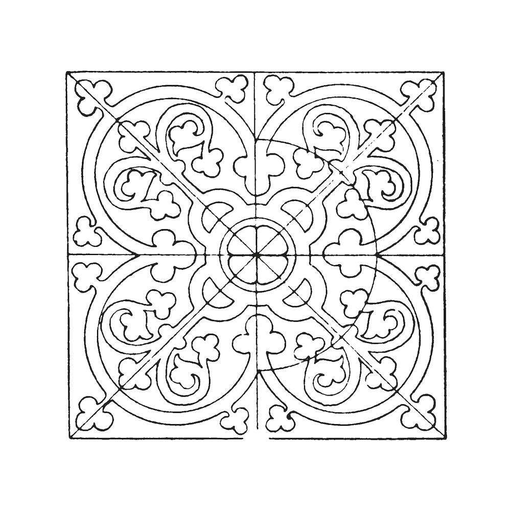 Sketched Boho Tile Art 5