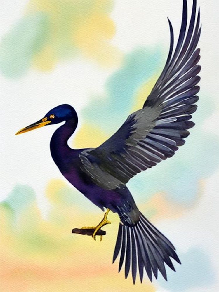 Cormorant Watercolour Bird