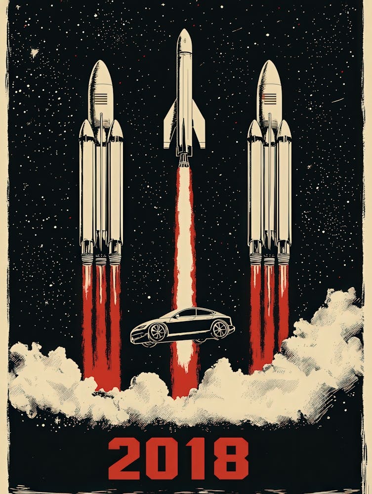 Aihrgdesign A Futuristic Aerospace Poster Celebrating Spacexs 105a3b55 0040 4ee1 9259 3dab19bb03ed 2