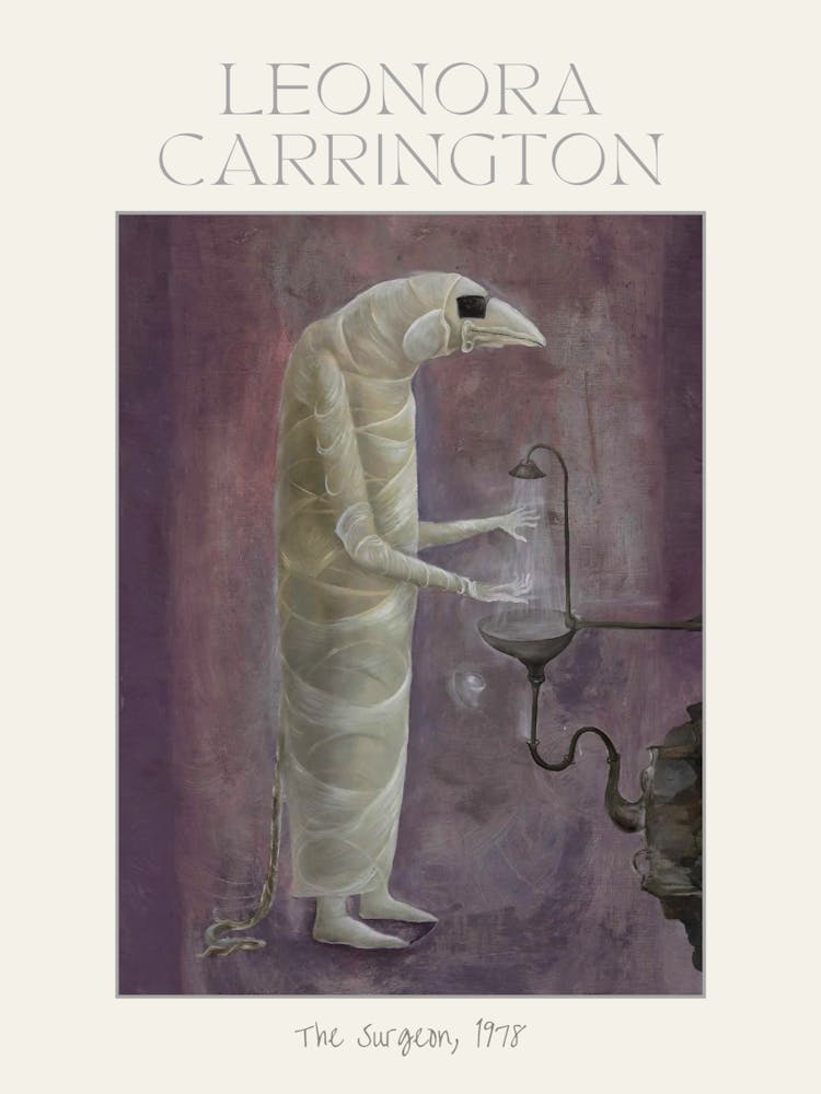 The Surgeon by Leonora Carrington 1978 - Surrealism Oil Painting | Mexican Artist | Surreal Intriguing Art in HD Remastered Immaculate Labelled Version