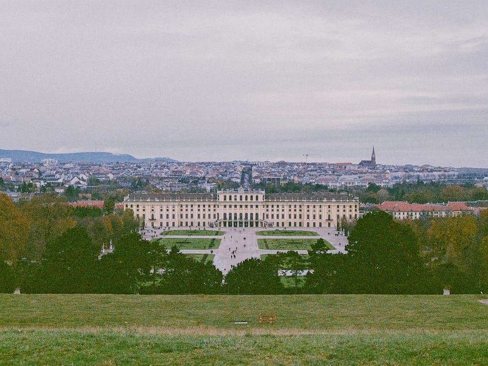 View Of A City From A Hill