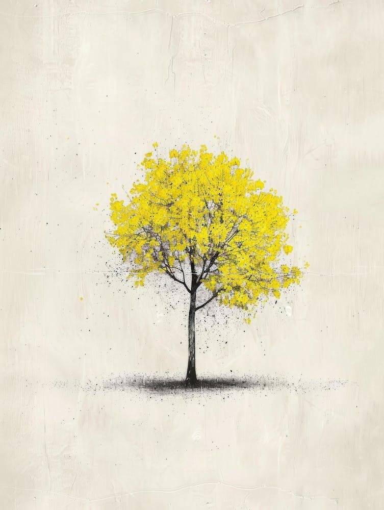 Yellow Tree Canvas Print