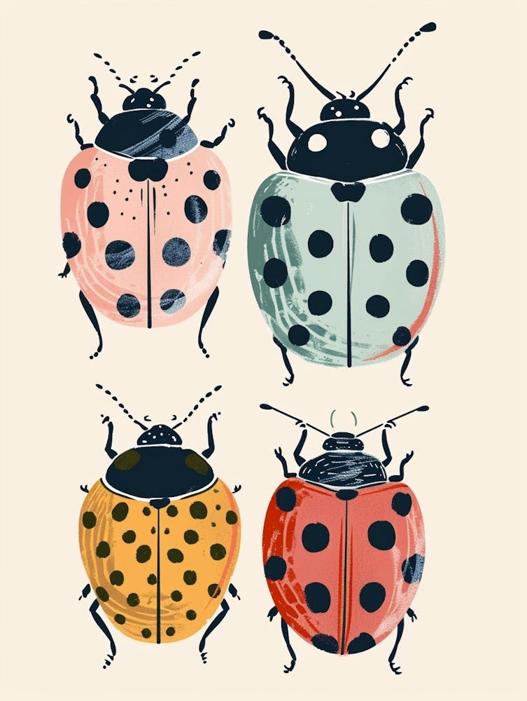 Colourful Insect Illustration Ladybug 8