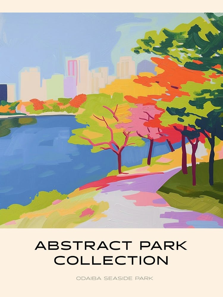 Abstract Park Collection Poster Odaiba Seaside Park Tokyo 1