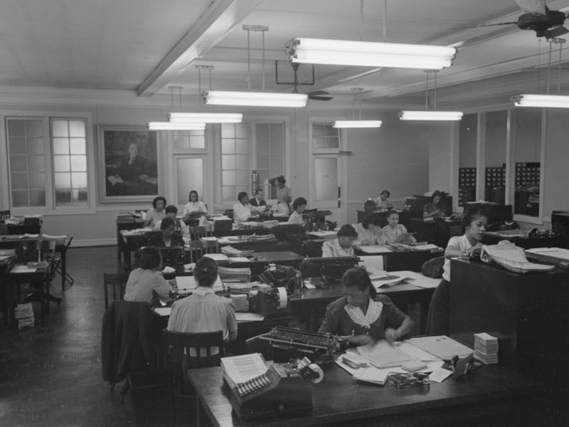 Office Of Insurance Company Where Many African American Are Employed, South Side Of Chicago, Illinois By