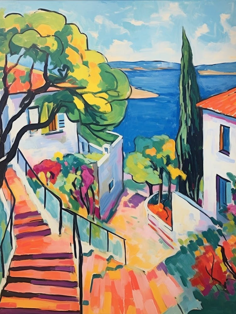 Rhodes Greece 3 Fauvist Painting