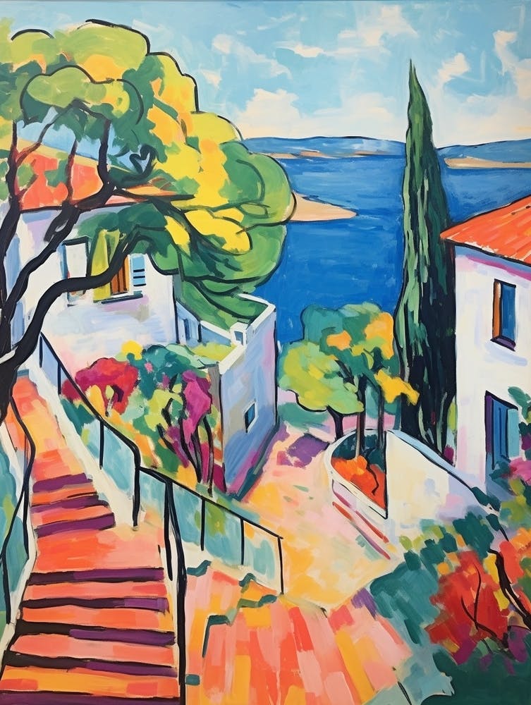 Rhodes Greece 3 Fauvist Painting