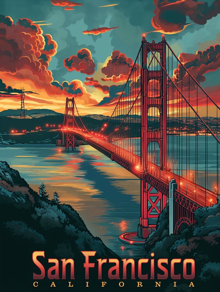 Golden Gate: San Francisco Skyline Poster
