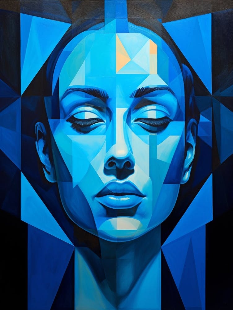 Abstract Geometric Lady Portrait 34
