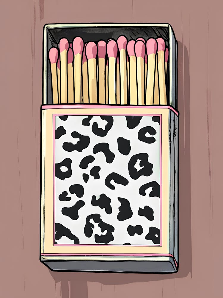 Retro Leopard Matchbox Bar Cart