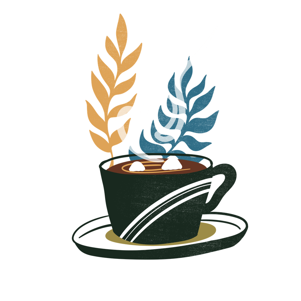 Coffee Cup With Leaves 11