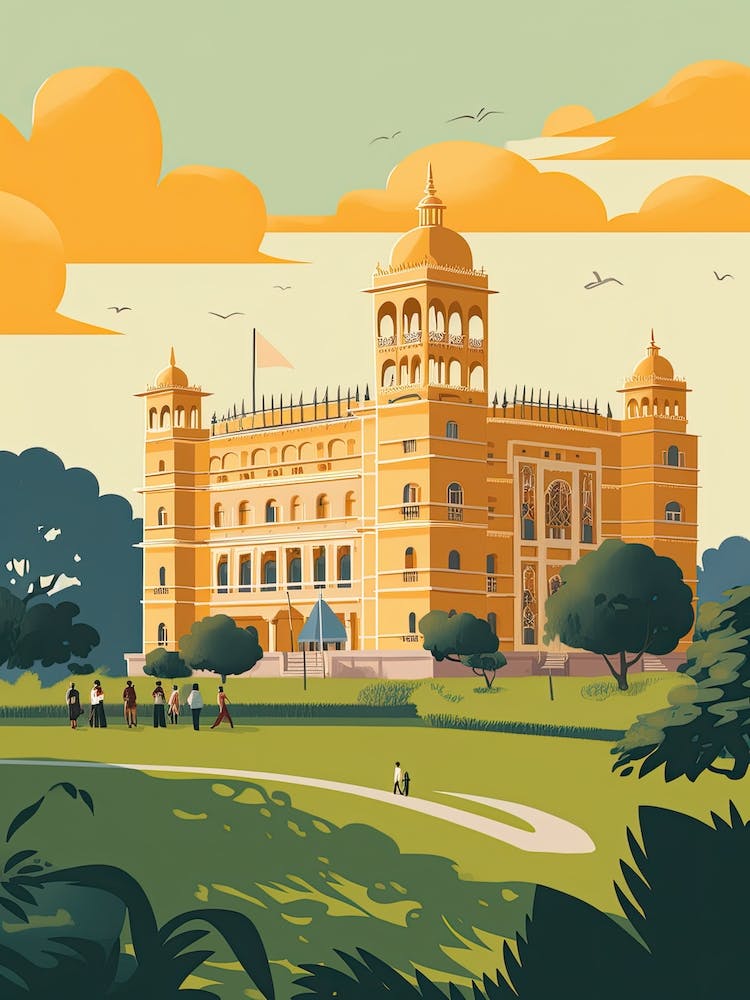 Lucknow Indien Reiseillustration 4