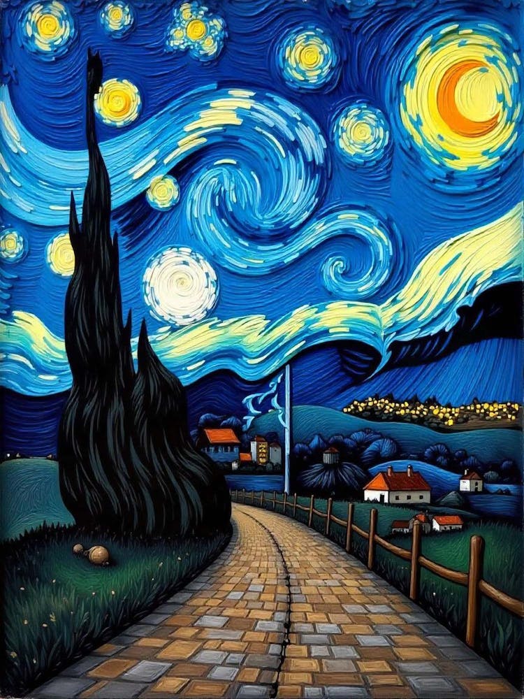 The Starry Night, Vincent Van Gogh (1)