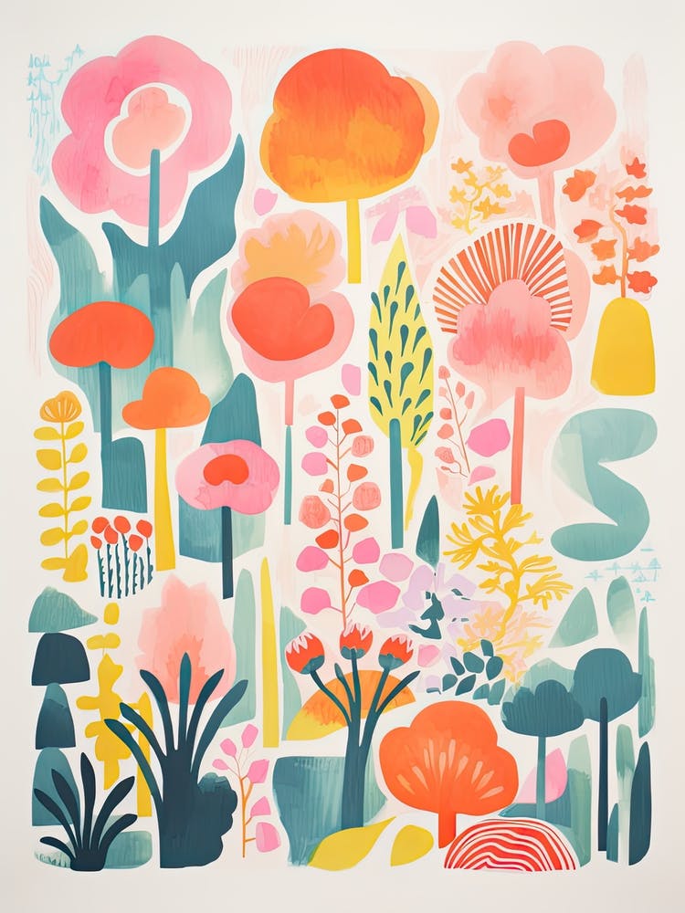 Keunkenhof Gardens Abstract Riso Style 1