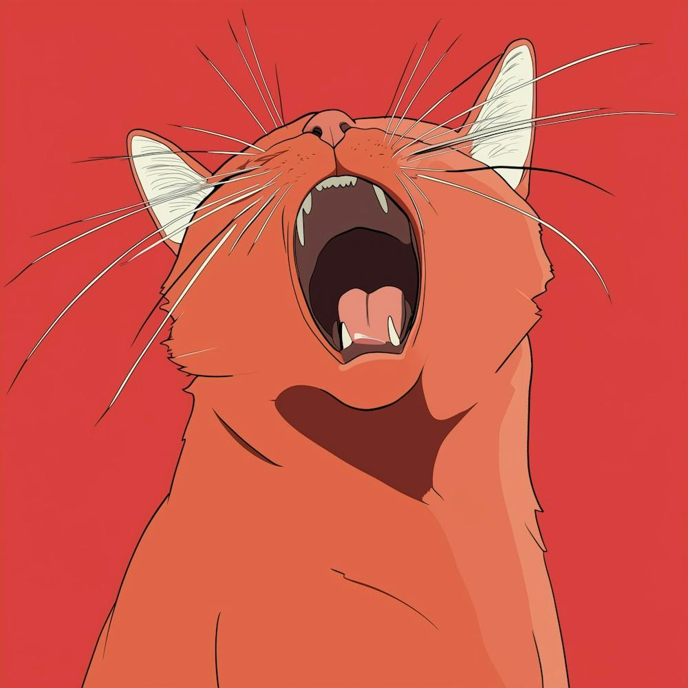 Cat Yawn