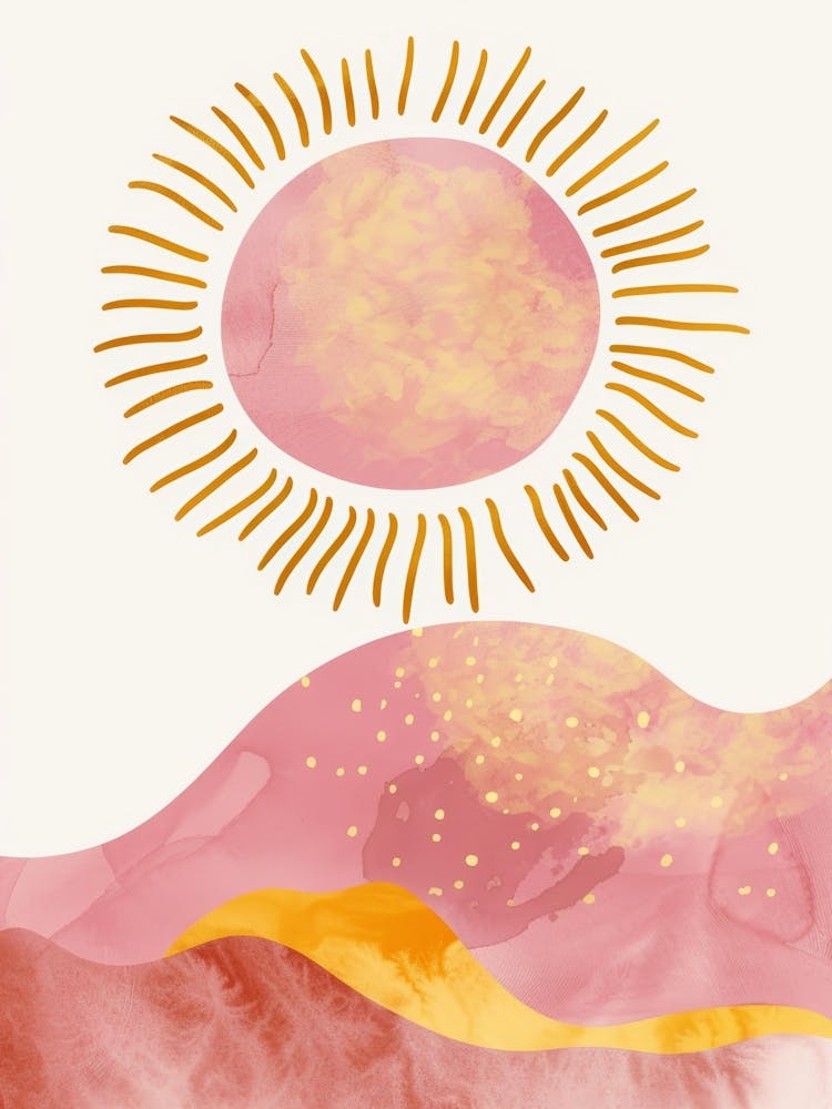 Sun Rising Over The Mountains 1