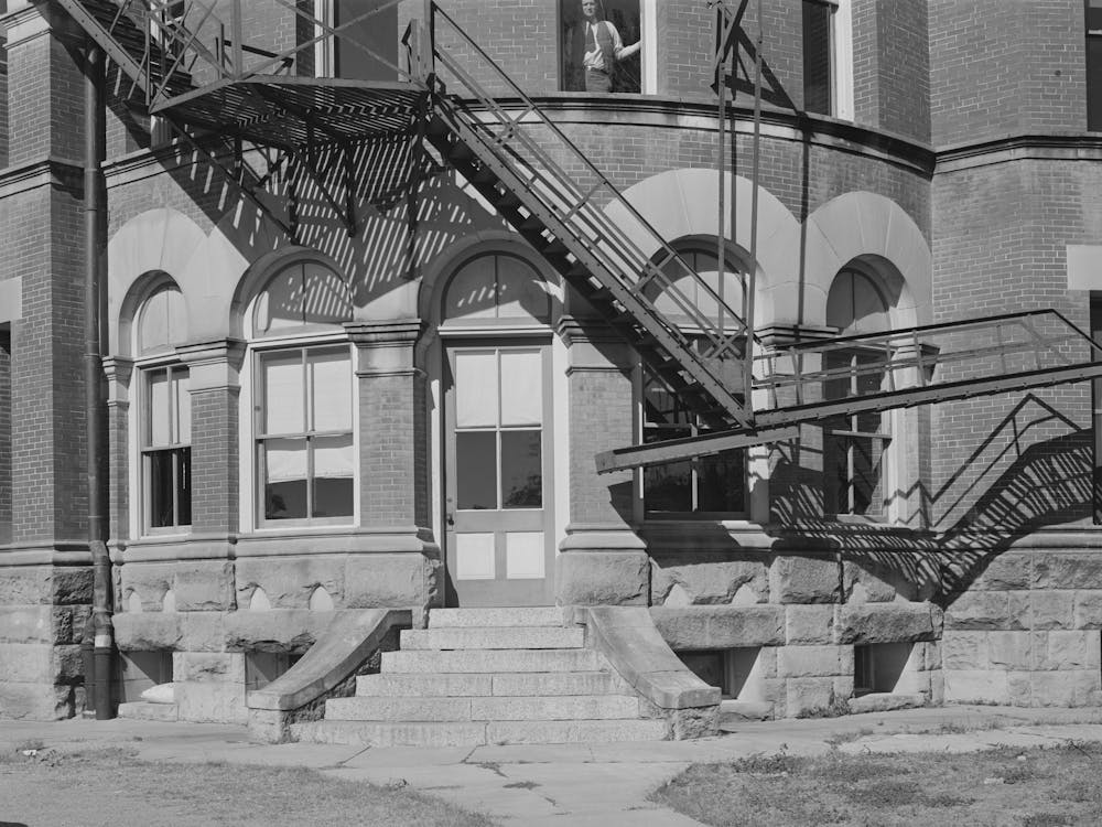 Detail Of Courthouse, Gonzales, Texas By Russell Lee