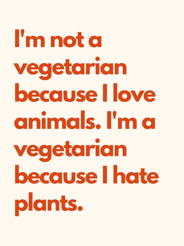 Vegetarian Kitchen Typography Cream Red