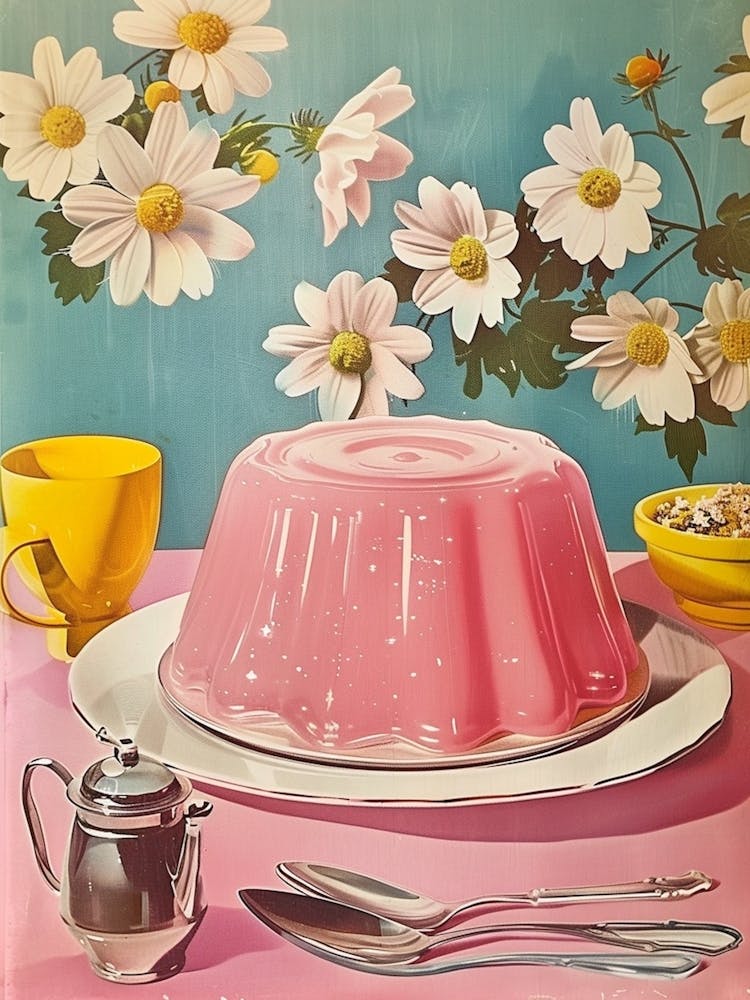 Pastel Pink Jelly Vintage Cookbook Inspired 4