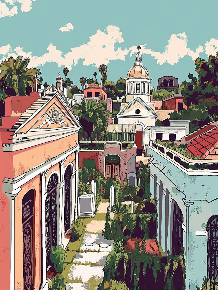 St Louis Cemetery No 1 Storybook Illustration 4