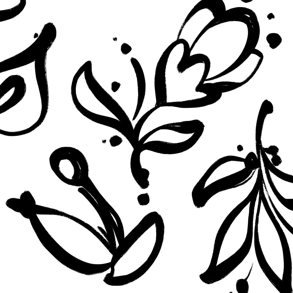 Flowers In Black And White