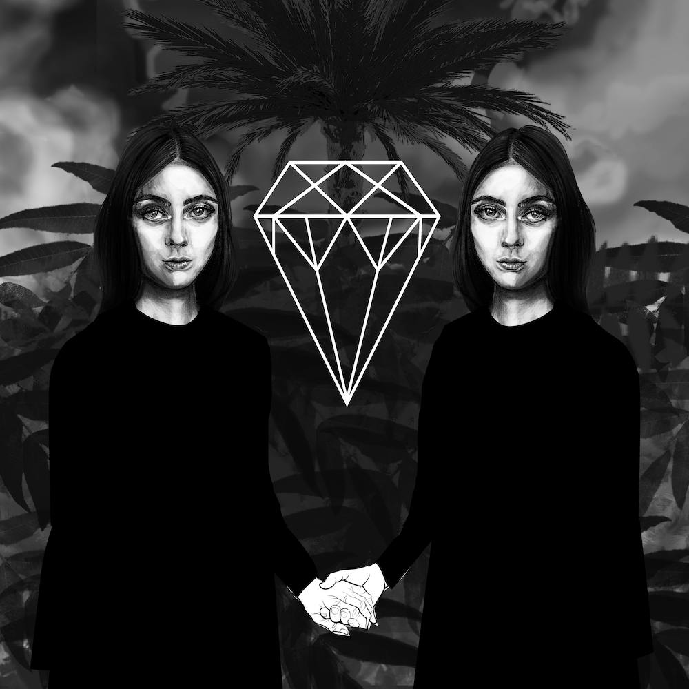 Twins with Palms