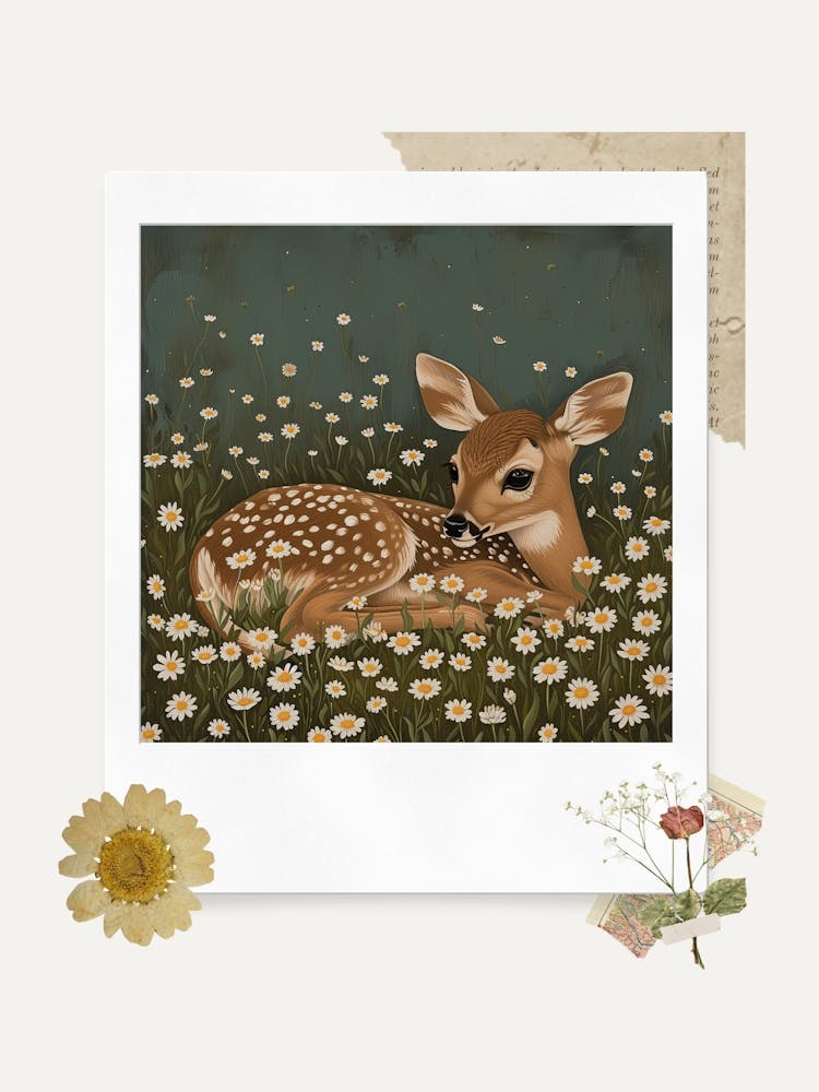 Scrapbook Fawn Fairycore Painting 5