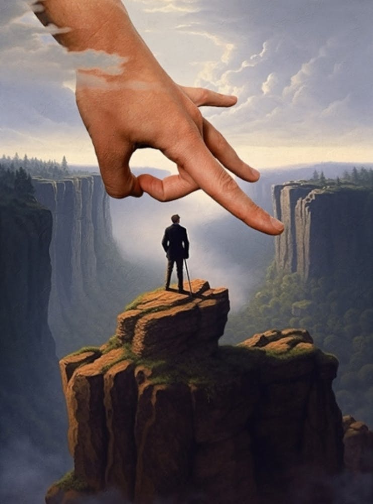 Man Reaching For A Hand