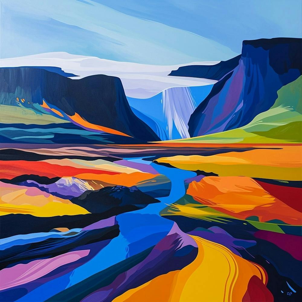 Colourful Abstract Vatnajkull National Park Iceland 1