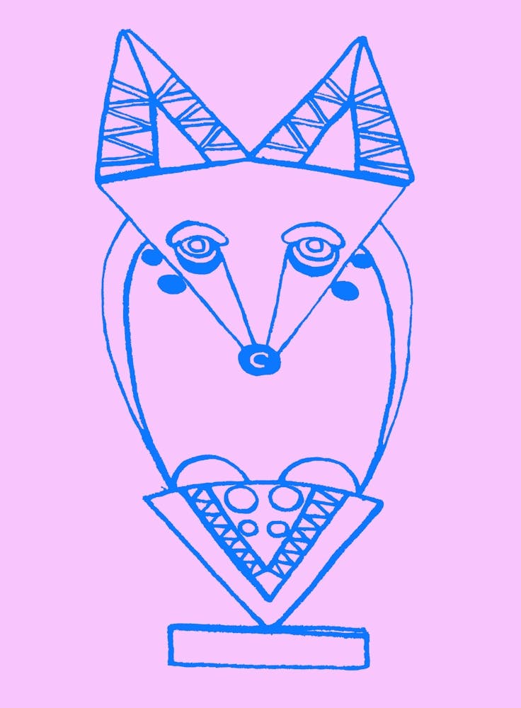 Wolf Pink Blue