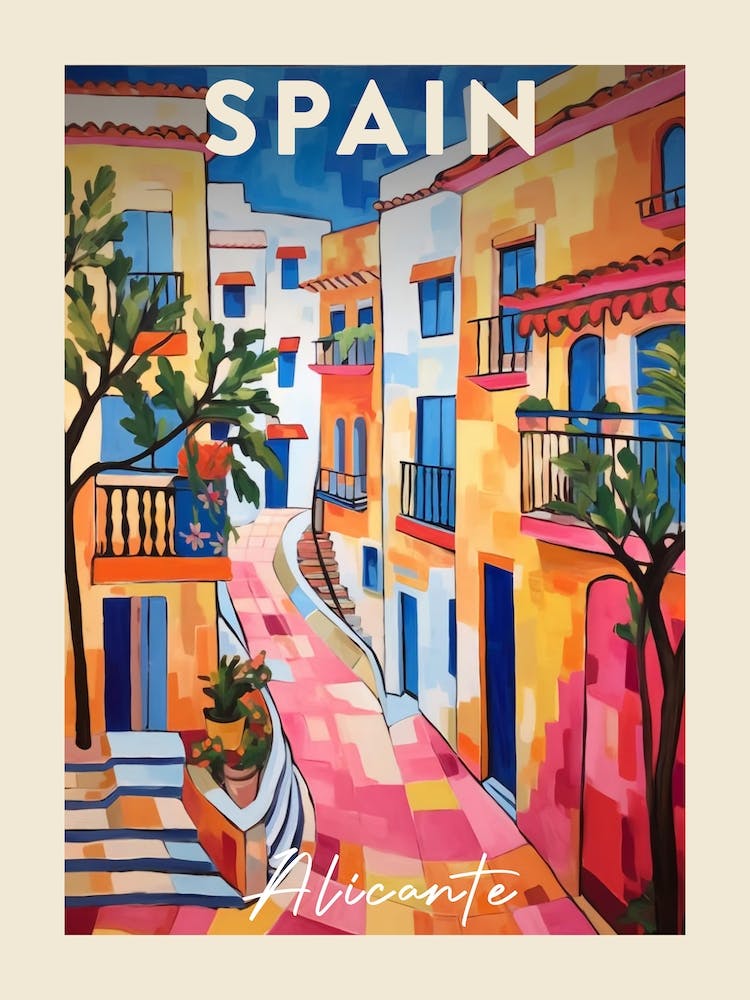 Alicante Spain 3 Fauvist Painting Poster
