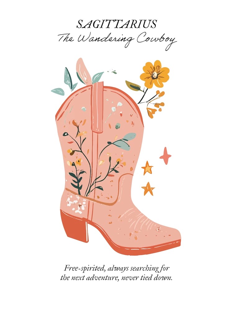 Sagittarius Cowboy Boots Zodiac Preppy Western Cowgirl