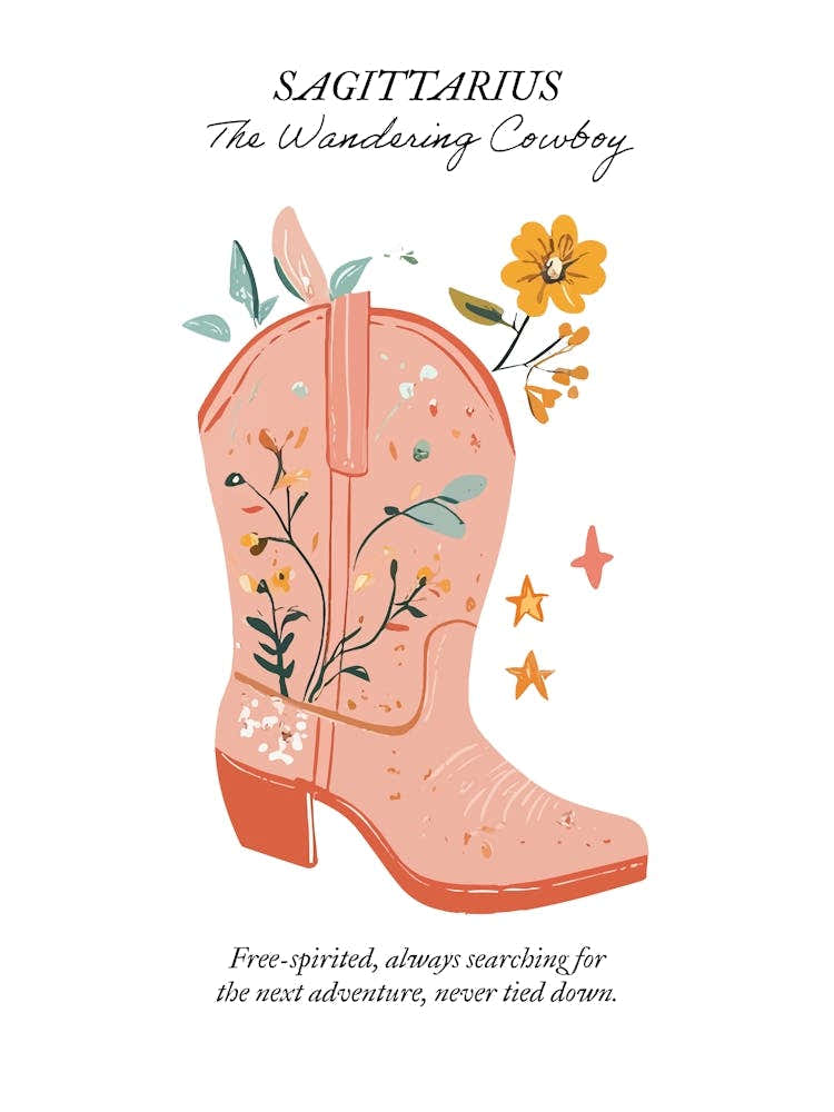 Sagittarius Cowboy Boots Zodiac Preppy Western Cowgirl