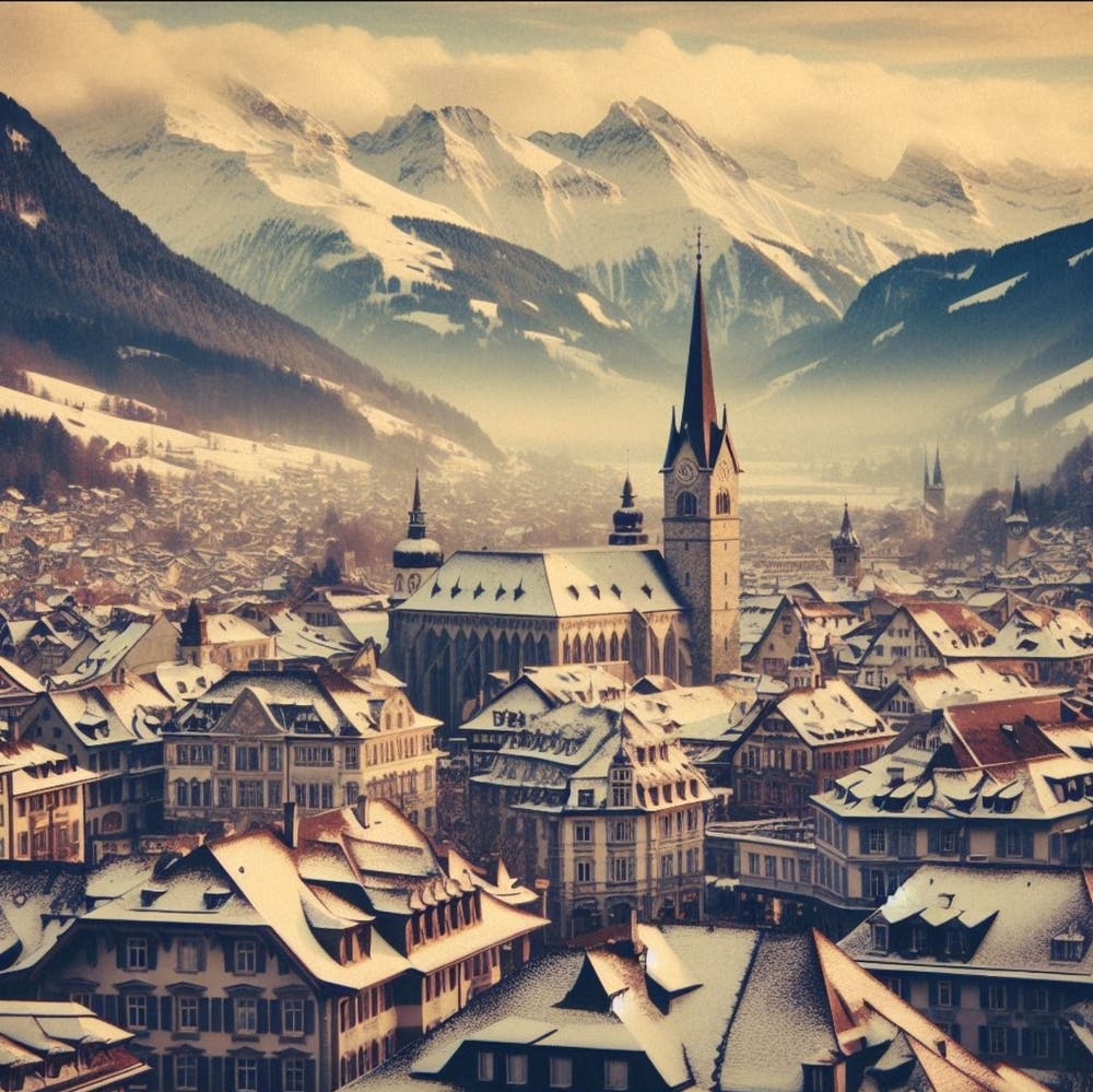 Switzerland Styled Cityscape