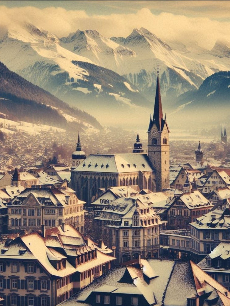 Switzerland Styled Cityscape