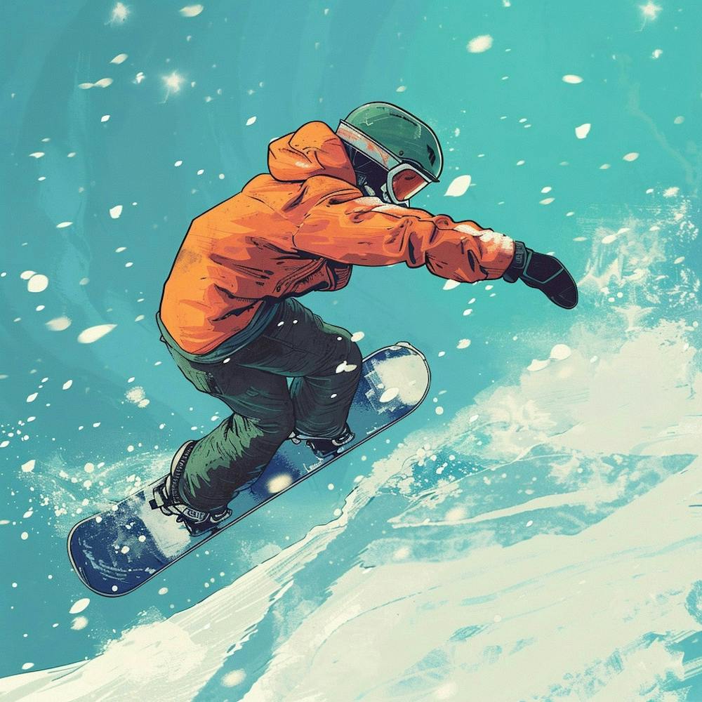 Snowboarder In The Snow 2