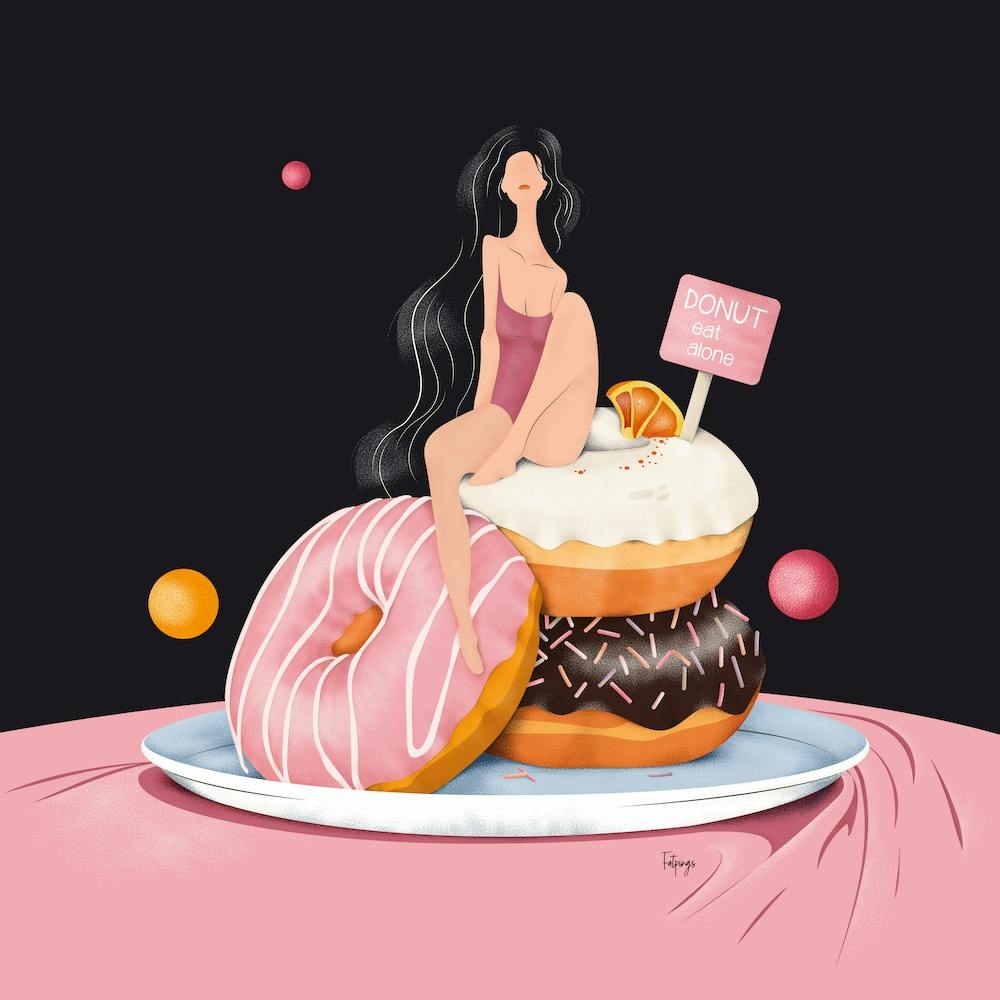Donut Eat Alone Square