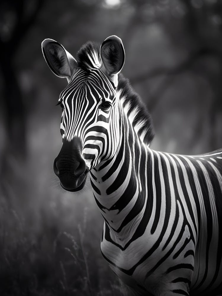 Zebra in the Nature