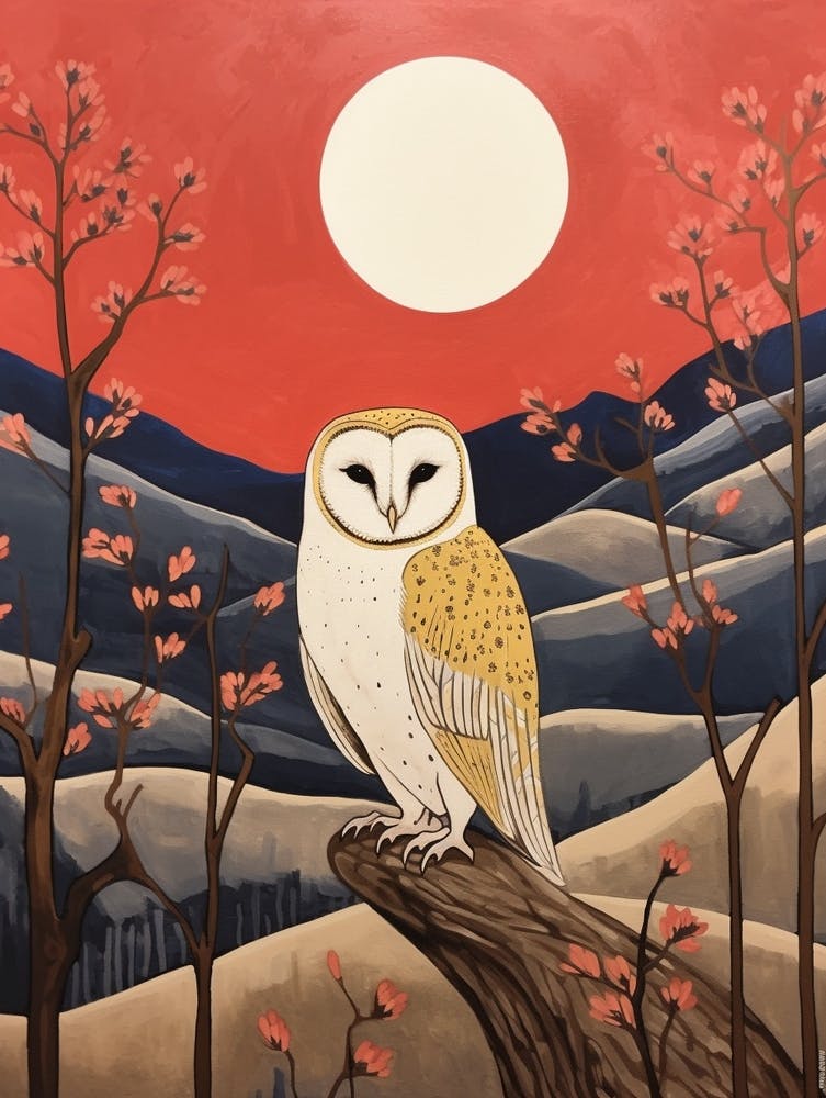 Bird Illustration Barn Owl 4