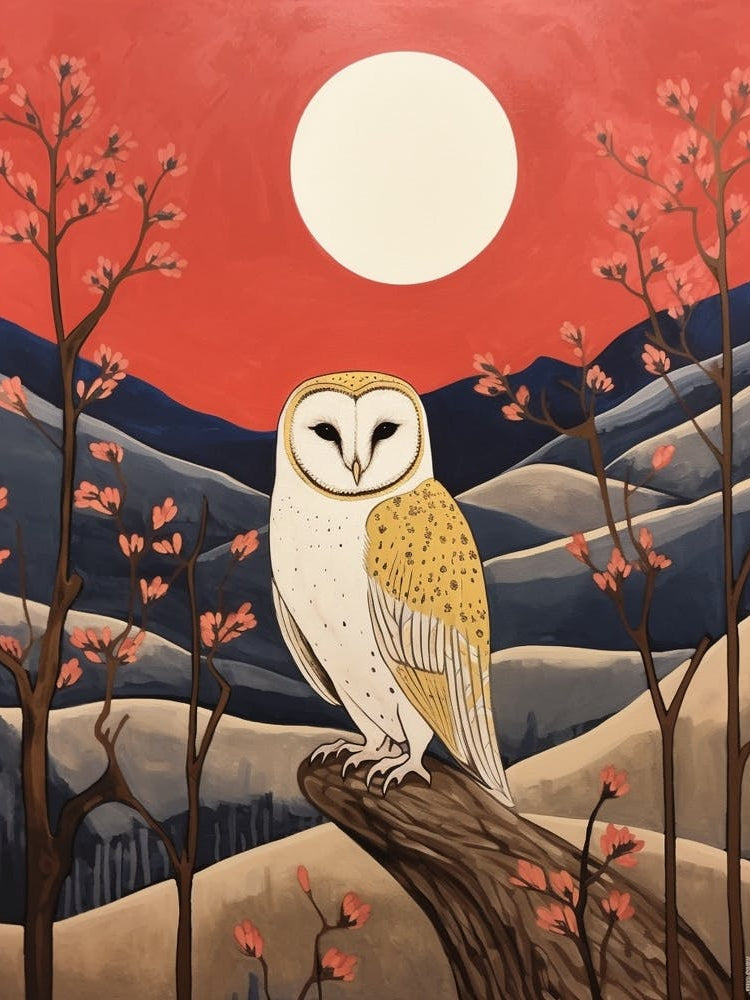 Bird Illustration Barn Owl 4