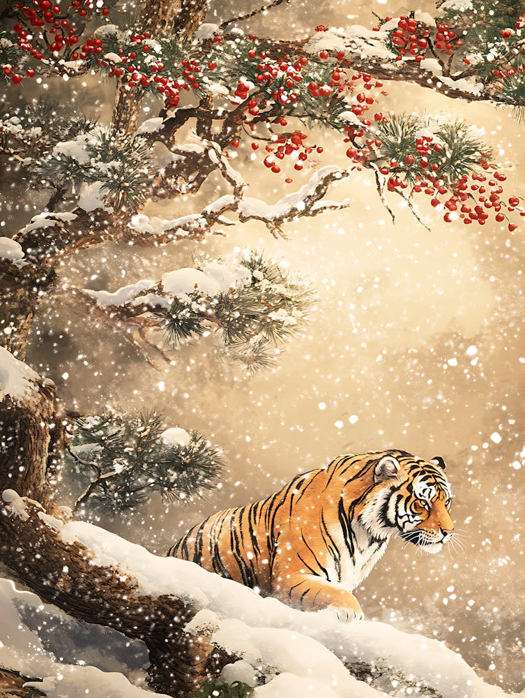 Stunning Tiger In The Snow 14