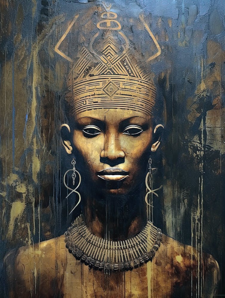 Afrikanische Frau, Stammeskunst